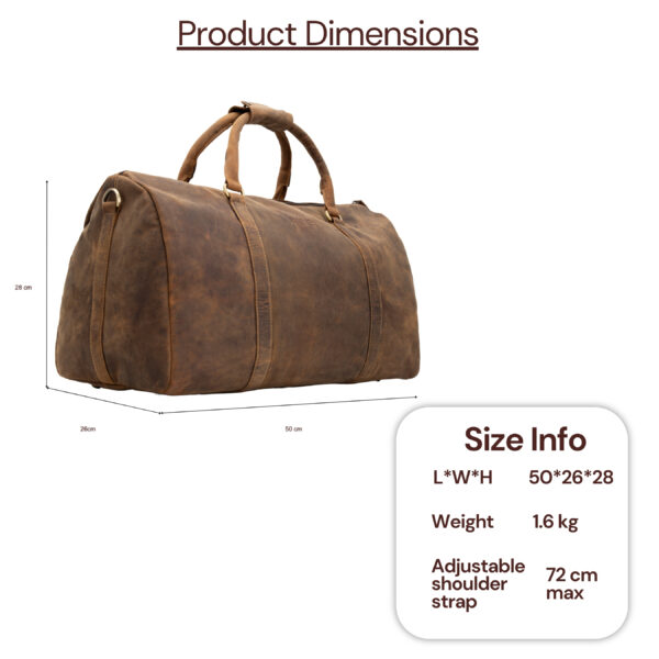 Men Duffle Bag-Toronto(TF Brown) - Image 7