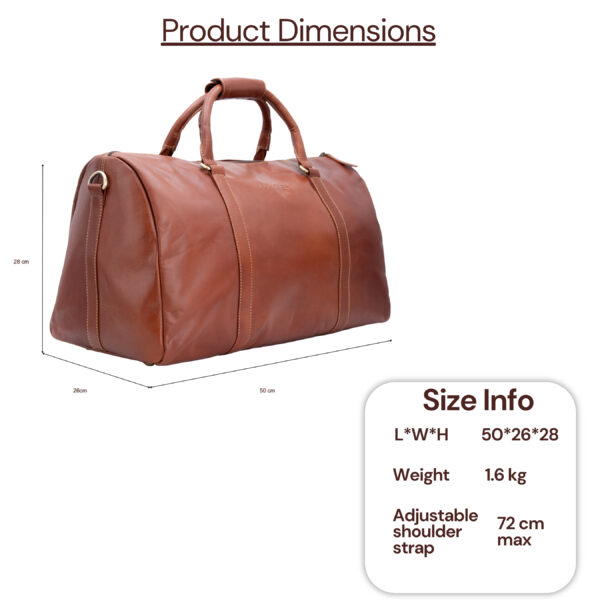 Men Duffle Bag-Toronto (British Brown) - Image 7