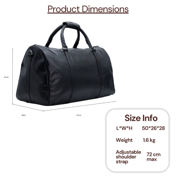 Men Duffle Bag-Toronto( Black) - Image 7