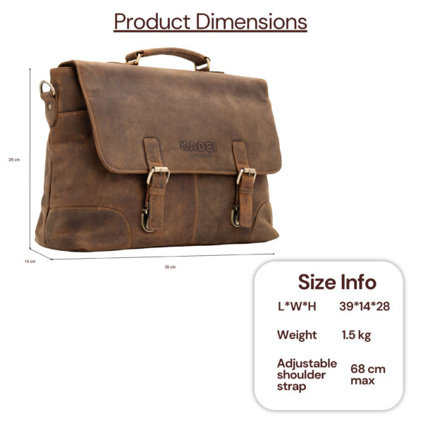 Flap Laptop Bag-New York(TF Brown) - Image 7