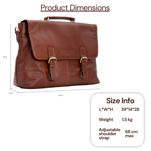 Flap Laptop Bag-New York(British Brown) - Image 7