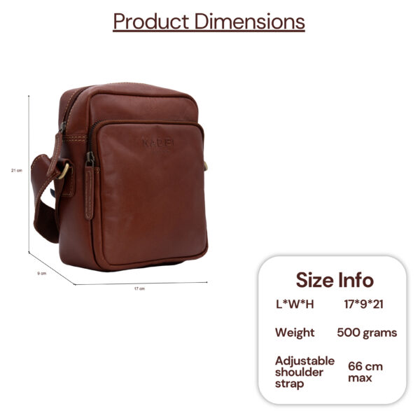 Men's Side Bag-Birmingham ( British Brown) - Image 7