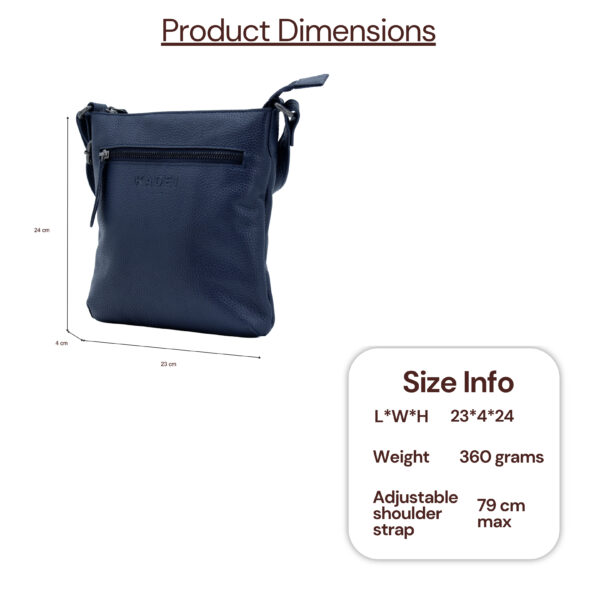 Women's Side or Sling Bag-Milan(Navy) - Image 8