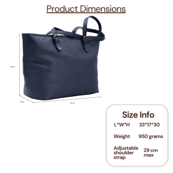 Women's Tote Bag-Paris(Navy) - Image 8