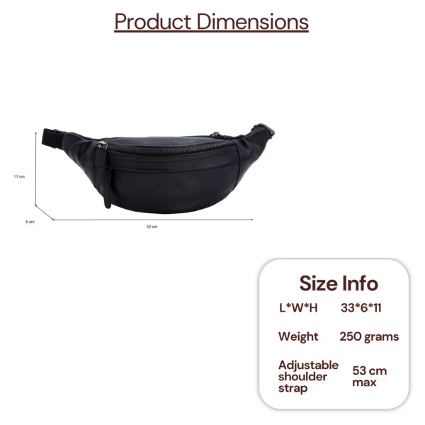 Fanny Pack/ Bum Bag-Glasgow( Black) - Image 7