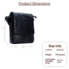 Men's Side Bag-Warsaw (Black) - Image 7