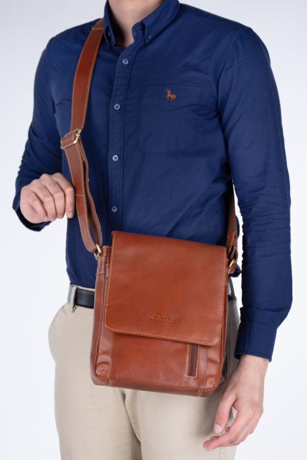 Men's Side Bag-Warsaw (British Brown) - Image 6