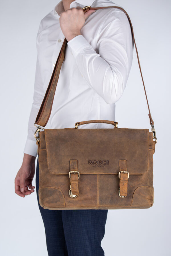 Flap Laptop Bag-New York(TF Brown) - Image 6