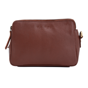 Women's Double Zip Side Bag-Leeds( British Brown)